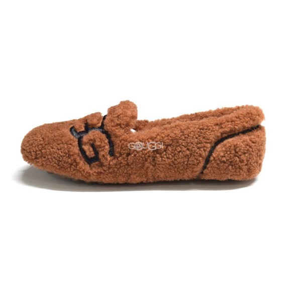 UGG Hailey Fluff Loafer Brown