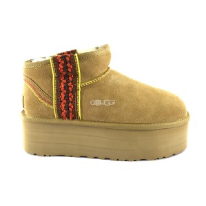 UGG Classic Ultra Mini Braid Platform Chestnut